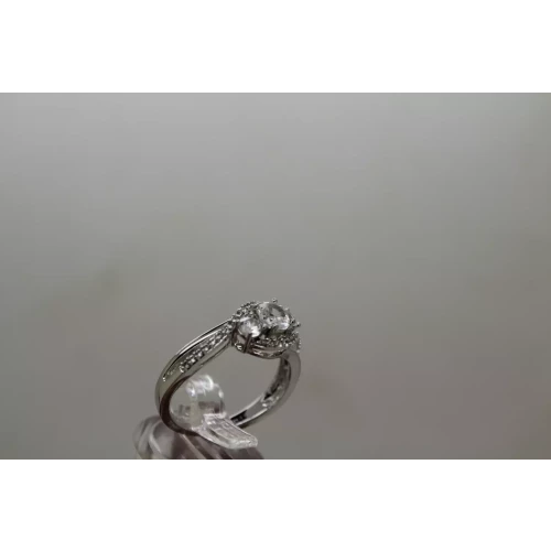 Signed JWBR .925 S.S. CLEAR CZ FANCY SWIRL DESIGN ring size 7