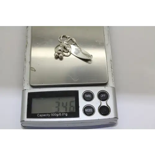 Signed LA .925 S.S. SISTERS HEART TAG BOLO bracelet 7.5