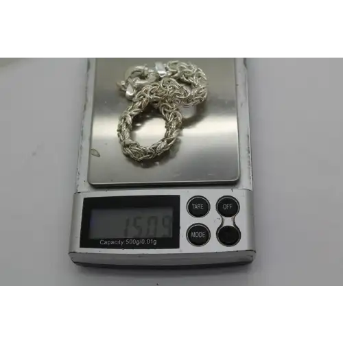 Signed LIRM ITALY .925 S.S. FLATTENED BYZANTINE LINK bracelet 7