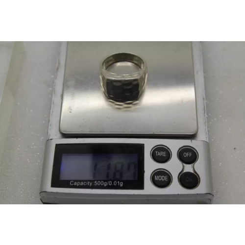 Signed NF .925 S.S. CHUNKY HAMMERED MODERN DESIGN ring size 10