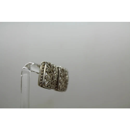 Signed NF .925 S.S. FILIGREE SQUARE DESIGN STUD earrings