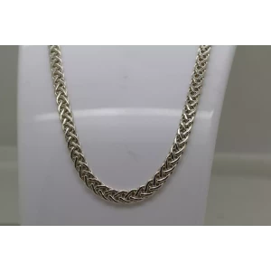 Signed OTC .925 S.S. FLAT WHEAT / SPIGA LINK CHAIN necklace 17 1/2
