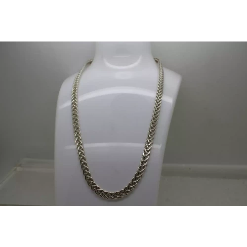 Signed OTC .925 S.S. FLAT WHEAT / SPIGA LINK CHAIN necklace 17 1/2