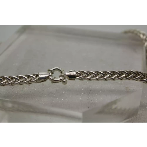 Signed OTC .925 S.S. FLAT WHEAT / SPIGA LINK CHAIN necklace 17 1/2