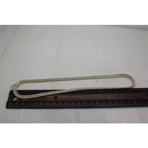 Signed OTC .925 S.S. FLAT WHEAT / SPIGA LINK CHAIN necklace 17 1/2