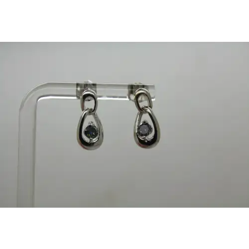 Signed R. .925 S.S. LAB GROWN ALEXANDRITE LOOP DESIGN dangles #