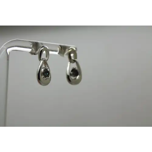 Signed R. .925 S.S. LAB GROWN ALEXANDRITE LOOP DESIGN dangles #