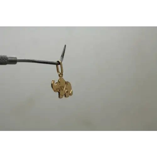 Signed RCI 10k R.G. ELEPHANT FIGURAL pendant