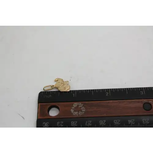 Signed RCI 10k R.G. ELEPHANT FIGURAL pendant