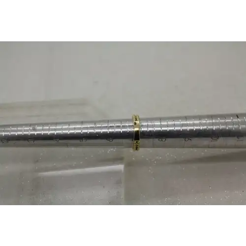 Signed RJM 14k Y.G. AMETHYST & DIAMOND VINTAGE INSIPIRED ring size 7