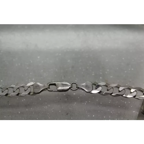 Signed RL .925 S.S. 7mm CURB CHAIN 20