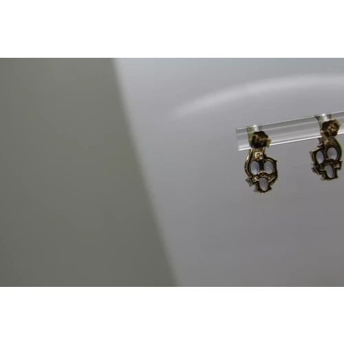 Signed STS 10k Yellow Gold TANZANITE CLUSTER earrings