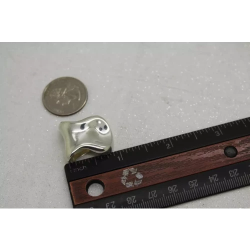 Signed SU .925 S.S. CONCAVE MODERNIST SLIDE pendant