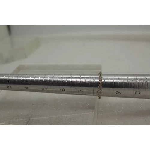 Signed SW 14k Y.G. CUBIC ZIRCONIA ETERNITY BAND size 8