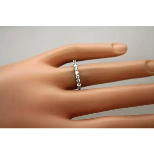 Signed YGI .925 S.S. Round Cut CZ ANNIVERSARY STYLE BAND size 7