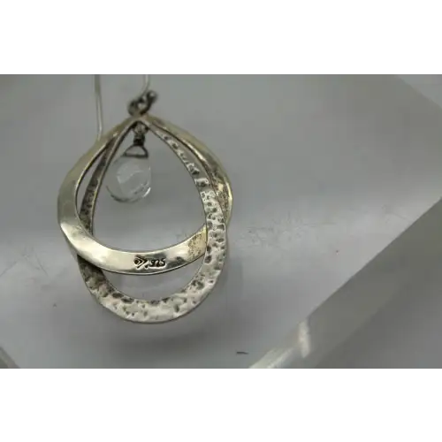 SILPADA .925 S.S. GLASS DOUBLE TEARDROP DANGLE earrings W1681