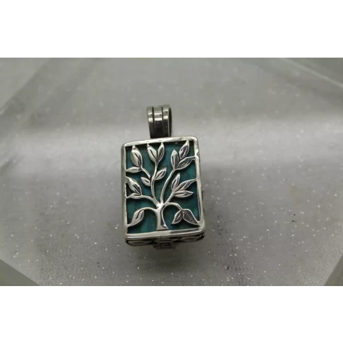 SILPADA .925 S.S. LIVE LAUGH LOVE interchangeable TURQUOISE pendant