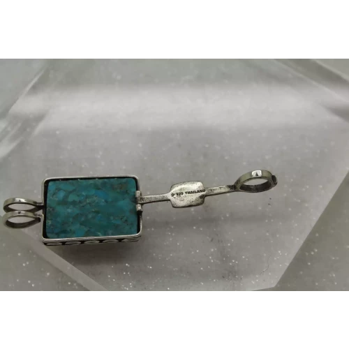 SILPADA .925 S.S. LIVE LAUGH LOVE interchangeable TURQUOISE pendant