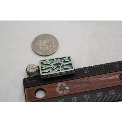 SILPADA .925 S.S. LIVE LAUGH LOVE interchangeable TURQUOISE pendant