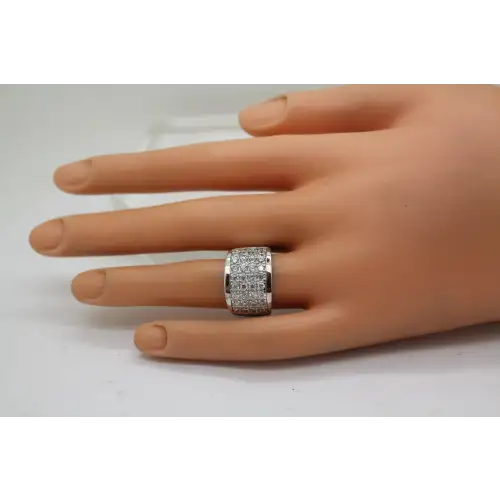 SILPADA .925 S.S. PAVE CZ WIDE BAND ring size 7.5