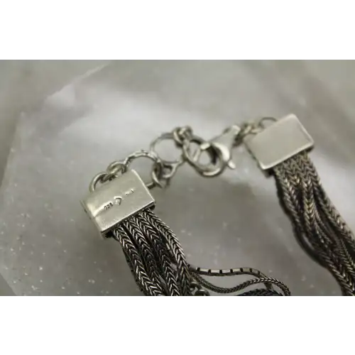 SILPADA .925 S.S. TALK OF THE TOWN MULTI STRAND bracelet 8 1/2