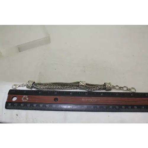 SILPADA .925 S.S. TALK OF THE TOWN MULTI STRAND bracelet 8 1/2