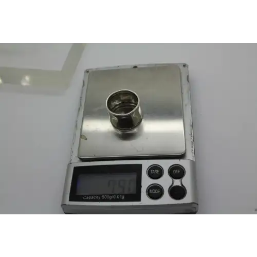 SILPADA .925 S.S. WAVY WIDE CIGAR BAND ring sizse 7.5 #