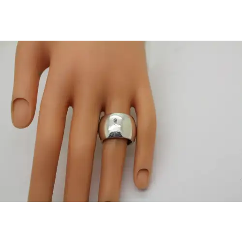 SILPADA .925 S.S. WIDE CUFF CIGAR BAND ring size 7 #