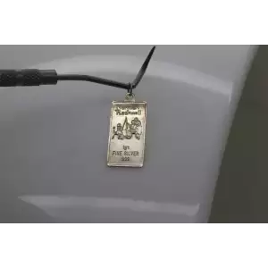 .999 fine silver NORMAN ROCKWELL AG 1g INGOT BAR pendant