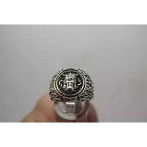.925 S.S. VIKING WARRIOR BERSERKER BARBARIAN NORSE ring size 9