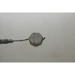 LORI BONN .925 S.S. SILVER DRUZY GEOMETRIC DESIGN SLIDE CHARM