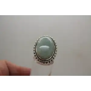 DP DOUGLAS PAULUS .925 S.S. JADE SOUTHWESTERN DESIGN ring size 7