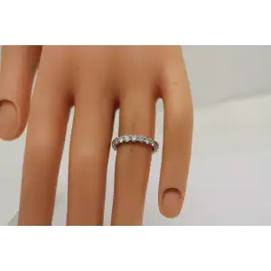 14k W.G. 1.68ctw DIAMOND ETERNITY BAND ring size 4.75 #