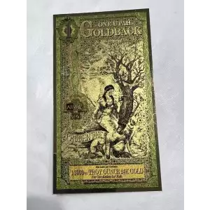 1 UTAH Goldback 1/1000th oz Aurum Gold Note (24k) 