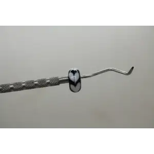 LAA TROLLBEADS .925 S.S. WHITE HEARTS, BLACK GLASS BEAD charm