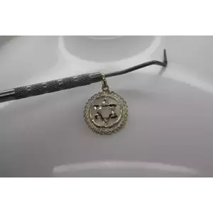 .925 S.S. STAR OF DAVID DIAMOND CUT pendant