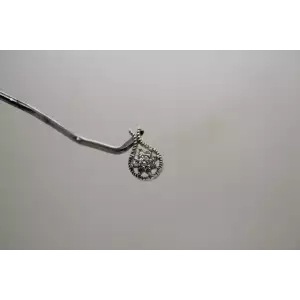 10k White Gold .15ctw DIAMOND FLOWER TEARDROP DESIGN pendant