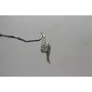 EVER US 14k White Gold .50ctw Center Stones w/ Accents BYPASS pendant