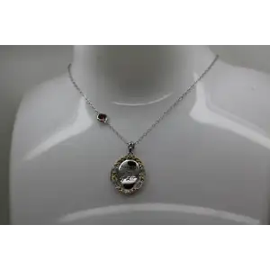 DISNEY .925 S.S. 10k G.P. FAIREST OF THEM ALL LOCKET necklace 18