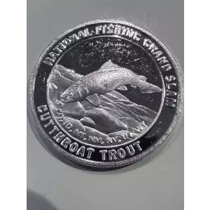 National Fishing Grand Slam 1 oz 999 Fine Silver Round North American Fishing Club Cutthroat Trout (2)