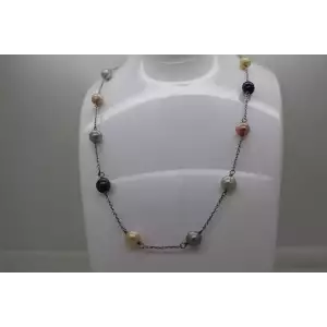 HONORA .925 S.S. 7mm MULTI COLOR FRESHWATER FLOATING PEARL 18