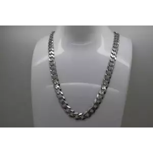 Signed RL .925 S.S. 7mm CURB CHAIN 20