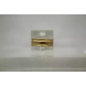 EG ETERNAGOLD QVC 14k Yellow Gold BRUSHED CENTER SHINY RAISED EDGES band size 6