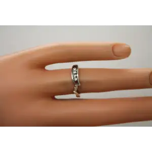 SETA .925 S.S. CZ BYPASS RING ENHANCER BAND ring size 6