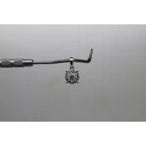 14k White Gold .49ctw DIAMOND ILLUSION CLUSTER pendant