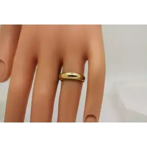 MILOR Vermeil .925 S.S. DOMED SHINY BAND ring size 7