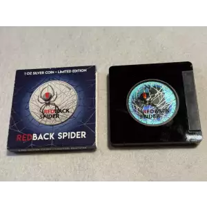2020 Australia 1 oz .999 Fine Silver Redback Spider Colorized $1 Dollar Coin 