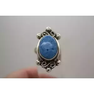 MEXICO .925 Sterling Silver SODALITE NATIVE SOUTHWESTERN ring size 8