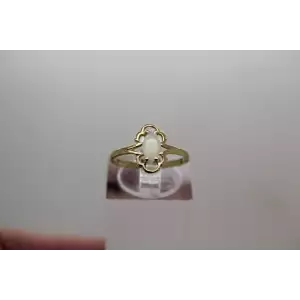 JKL 10k Yellow Gold Marquise Cut OPAL RUFFLED DESIGN ring size 5.75