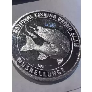 National Fishing Grand Slam 1 oz 999 Fine Silver Round North American Fishing Club Muskellunge (2)
